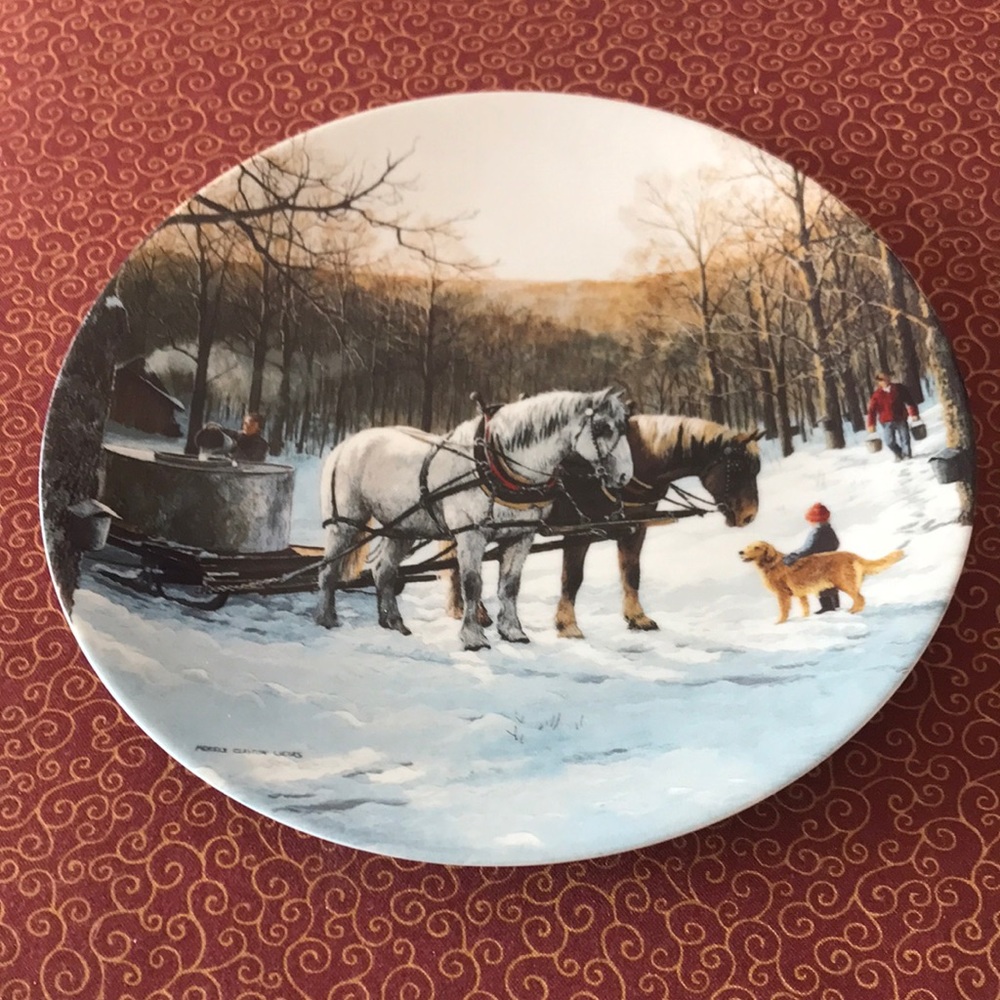 Knowles Maple Sugar Season China plate-by Persis Clayton Weirs